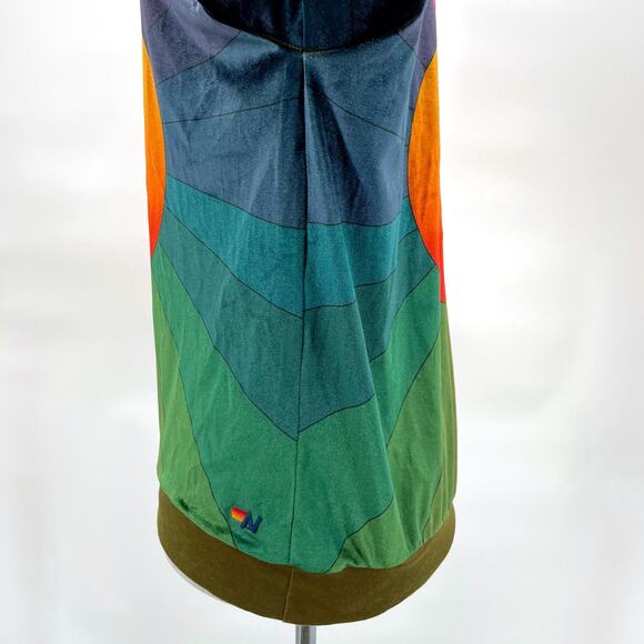 Aviator Nation Galaxy Rainbow Sunburst Velvet Crew Sweatshirt Retro 70s Size L - Picture 6 of 8